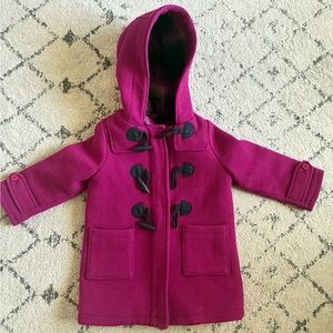 GAP Kids Fuchsia Hooded Toggle Coat